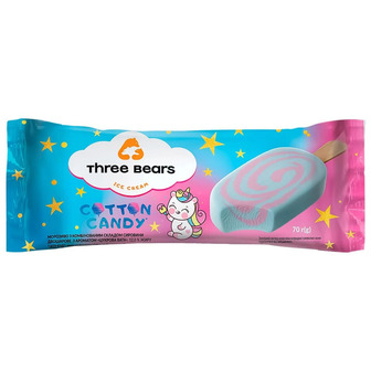 Морозиво Три Ведмеді Cotton Candy 70г