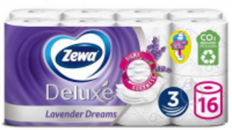 Папір туалетний Zewa Deluxe Lavender Dreams Лаванда тришаровий 16 рулонів