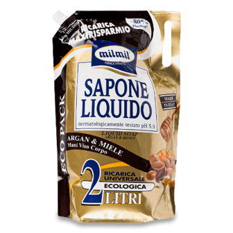 Мило рідке Milmil «Арган та мед» запаска 2000мл (2000мл)