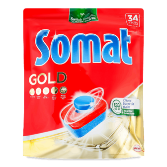 Таблетки для посудомийних машин Somat Gold 34*17,6г