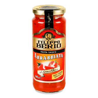 Соус томатний Filippo Berio Арраббіата з гострим перцем 340г (340г)