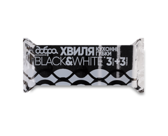 Губки кухонні Добра господарочка Хвиля Black&White, 6шт (6шт)