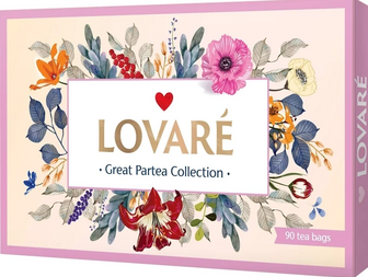 Набір-асорті чаїв Lovare Great Partea Collection, 153 г, 18 видів з 5 шт.