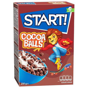 Сніданки сухі Кульки з какао Start! к/у 250г