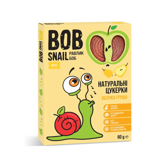 Цукерки натуральні яблучно-грушеві Bob Snail к/у 60г