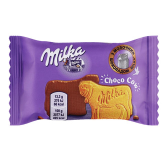Печиво Milka Choco Cow, вкрите молочним шоколадом, 40 г