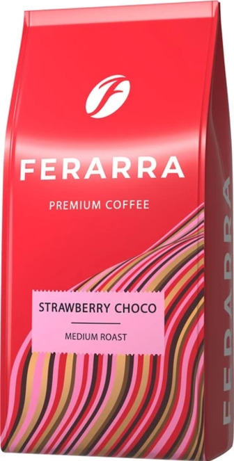 Кава в зернах Ferarra Strawberry Choco з ароматом полуничного шоколаду 1 кг