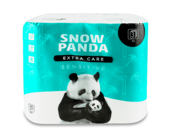Папір туалетний «Сніжна панда» Extra Care Sensitive