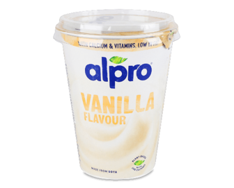 Продукт Alpro соєвий ферментований ваніль, стакан 400г