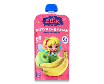 Пюре Elfik Magic Яблуко-банан для дітей від 6 місяців 200г