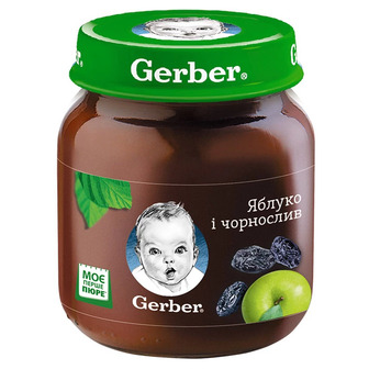 Пюре фруктове Gerber Яблуко і чорнослив, 130 г