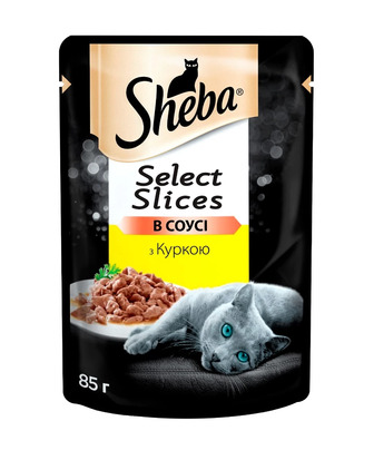 Корм для котів 85 г. Sheba Selection in Sauce з куркою, в соусі