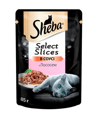 Корм для котів 85 г. Sheba Selection in Sauce З лососем, в соусі