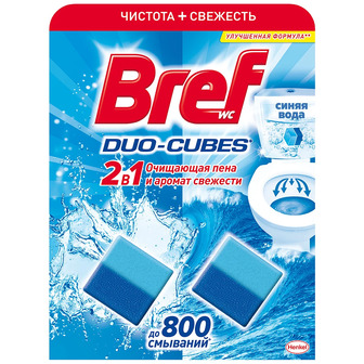 Кубики для очищення унітазу Bref Duo-Cubes, 100 мл