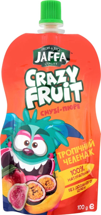 Смузи-пюре Тропічний челендж Crazy Fruit Jaffa д/п 100г