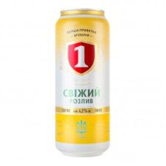 Пиво СвІт СвІжий Розлив 4.2% Ж/Б 0.5Л Перша Прив Броварня