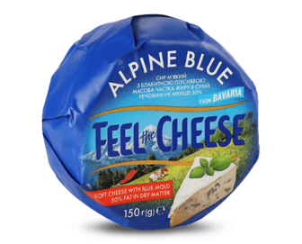 Сир Feel the Cheese Alpine Blu 50% з коров'ячого молока