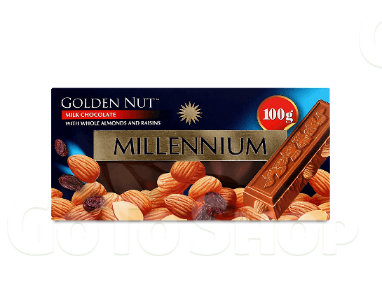 Шоколад молочний Millennium Golden Nut мигдаль-родзинки