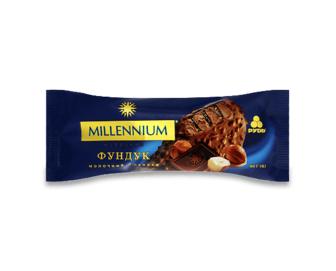 Морозиво «Рудь» Millennium молочний шоколад-фундук 80г
