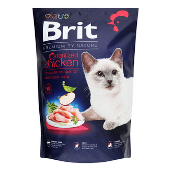 Сухий корм для стерилізованих котів 1,5кг. Brit Premium Sterilised з куркою