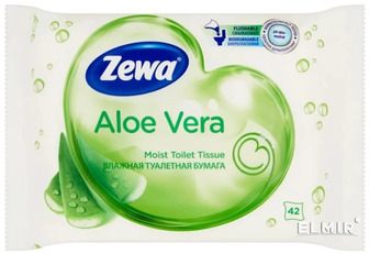 Папір туалетний вологий Zewa Moist Toipa Aloe Vera, 42 шт.