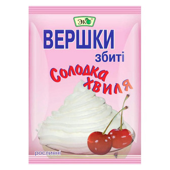Вершки Еко збиті рослинні сухі, 60 г