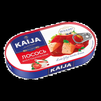 Філе лосося у томатному кремі Kaija ж/б ключ 170г