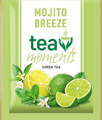 Чай зелений Tea Moments Mojito Breeze зі смаком мохіто 50 пакетиків (4823118601695)