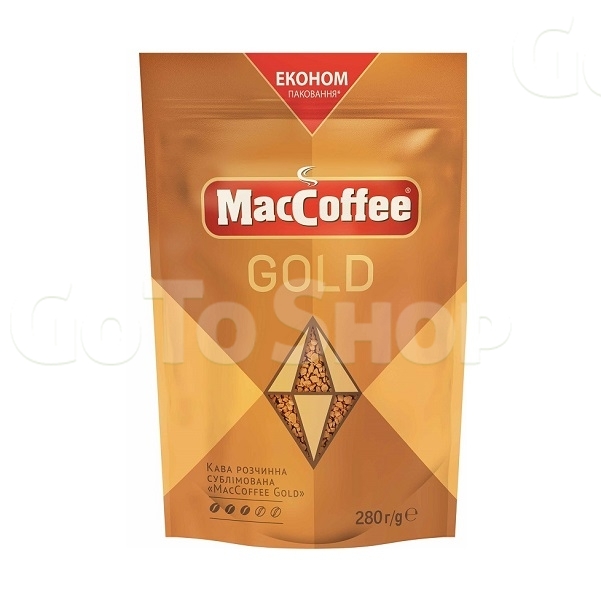 Кава 280 г MacCoffe Gold розчинна сублімована м/уп 