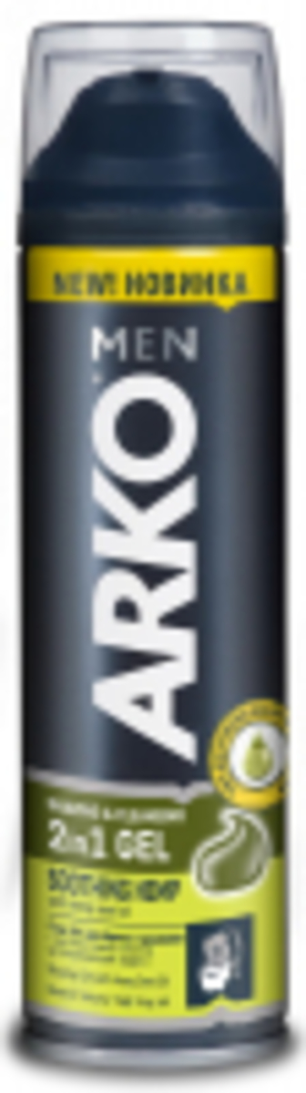 Гель для гоління та умивання ARKO Men Soothing Hemp 2в1 200 мл