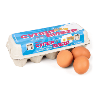 Яйця курячі Квочка Супер вибір С0 10шт