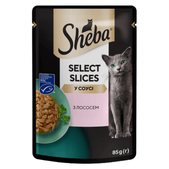 Корм для котів Sheba Black&Gold з лососем в соусі 85г