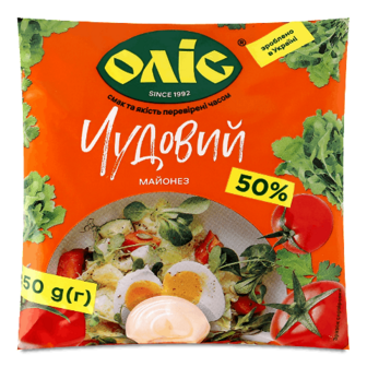 Майонез «Оліс» «Чудовий» 50% ф/п 350г (350г)