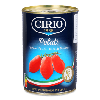 Томати Cirio Pelati очищені в томатному соку 400г