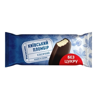 Морозиво 80г Київський пломбір без цукру в глазурі ескімо м/уп 