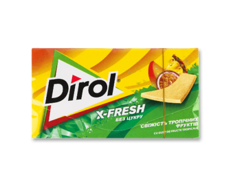 Гумка жувальна Dirol X-Fresh свіжість тропічних фруктів
