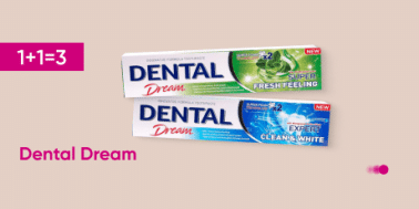 1+1=3 на зубну пасту Dental Dream!