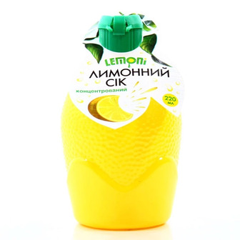 Сік лимонний Lemoni концентрований, 220 мл