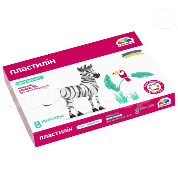 Набір пластиліну дитячого Гамма&#039;UA серія Захоплення 8 кольорів, 128г
