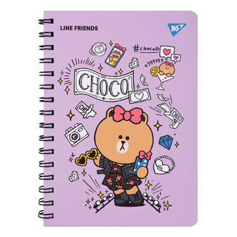 Блокнот Yes Line Friends Choco А5, 80 сторінок в лінію