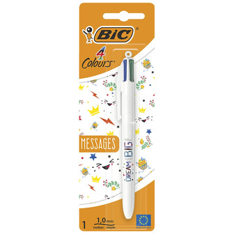 Ручка кулькова Bic 4Colors, біла