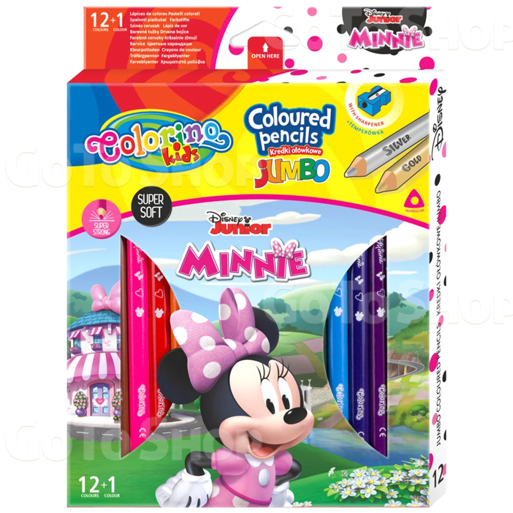 Олівці кольорові Colorino Kids Minnie 13 кольорів з чинкою