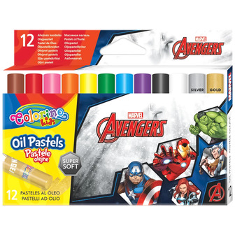 Олівці пастельні Colorino Disney Avengers, на масляній основі, 12 шт.