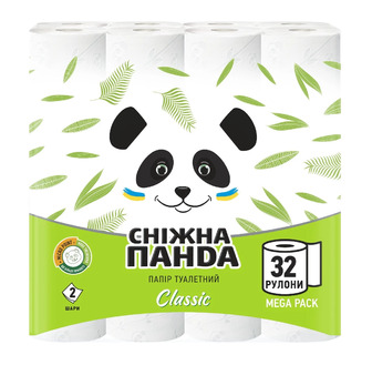 Туалетний папір Сніжна Панда Classic, 32 рулони