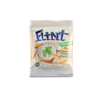 Сухарики Flint Сметана та зелень, 70 г