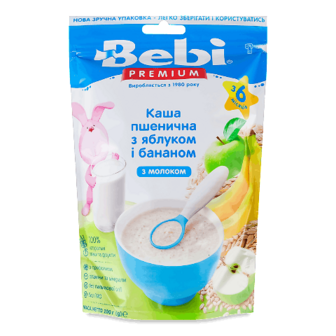 Каша пшенична Bebi молочна яблуко-банан 200г (200г) (200г)