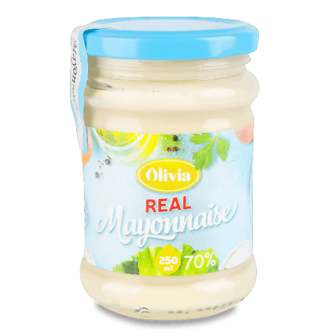 Майонез Олівія Real Mayonnaise 70% с/б 250мл