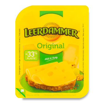 Сир Leerdammer оригінальний 45% слайси 100г