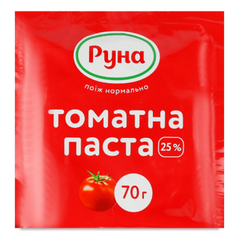 Паста томатна «Руна» 25% сашет 70г