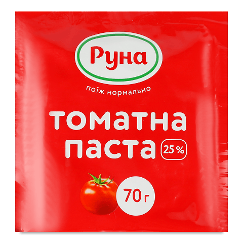 Паста томатна «Руна» 25% сашет 70г